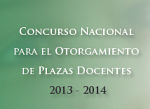 Resultados del Concurso nacional de plazas docentes 2013-2014