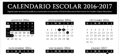 Calendarios escolares 2016-2017 de la SEP