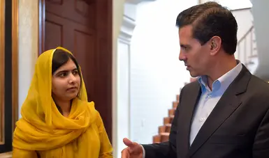 En educación, «vamos muy bien», presume Peña a Malala Yousafzai