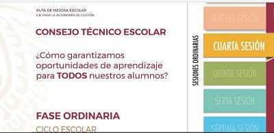 Fichas para la cuarta sesión ordinaria del Consejo Técnico Escolar 2018-2019