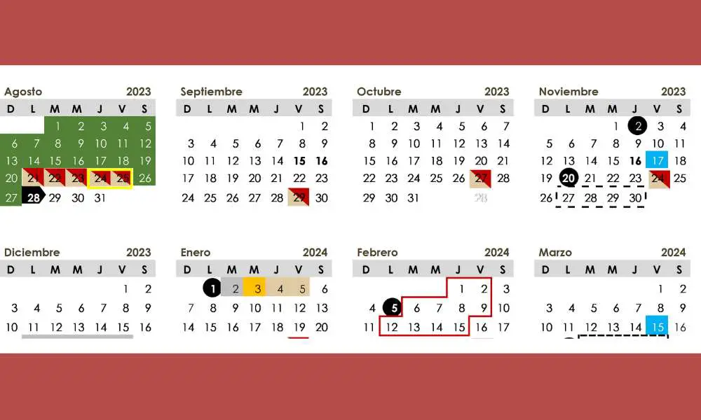 Calendario Escolar 2023 2024 De La Sep Propuesta Profelandia 2134