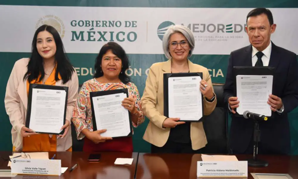 Mejoredu y OEI México establecen acuerdos de colaboración en favor de la educación equitativa e inclusiva