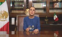 Claudia Sheinbaum en Palacio Nacional.
