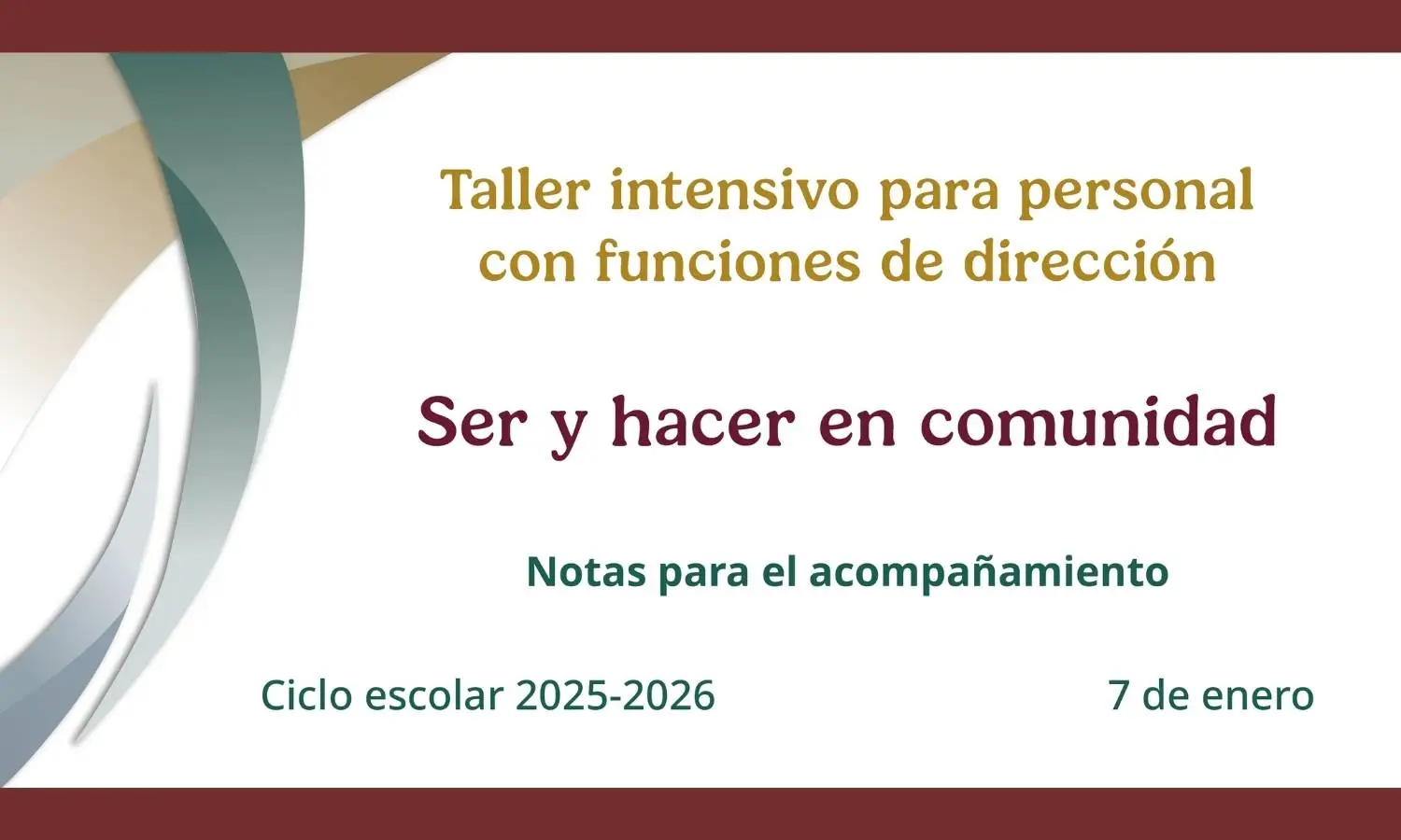 Taller enero de 2026 directivos