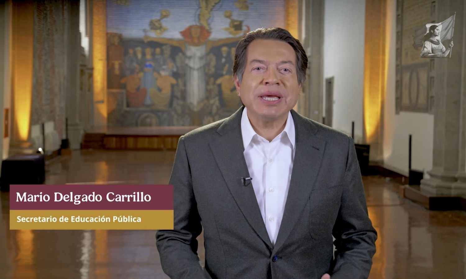 Mario Delgado y su mensaje a maestros