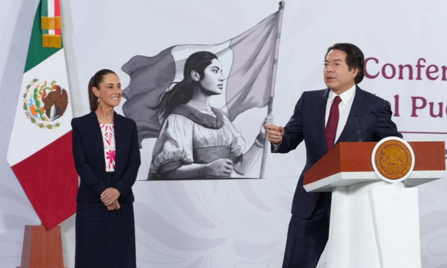 Claudia Sheinbaum y Mario Delgado