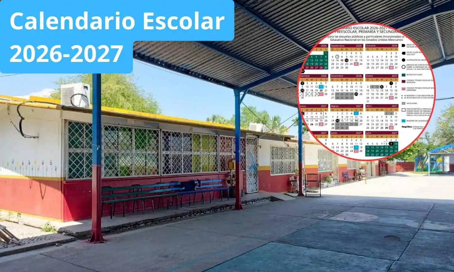 Calendario Escolar 2026-2027 de la SEP (propuesta)